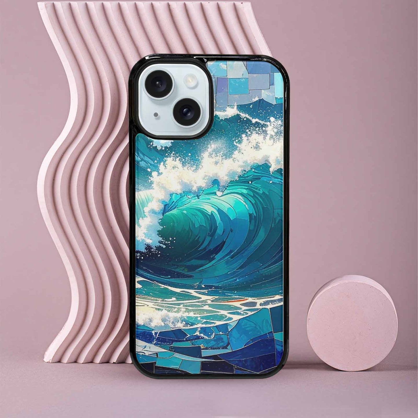 iPhone 15 Case — Wave Crest Splash Wave Crest Splash, Personalized Phone Case