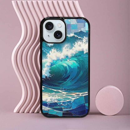 iPhone 15 Case — Wave Crest Splash Wave Crest Splash, Personalized Phone Case