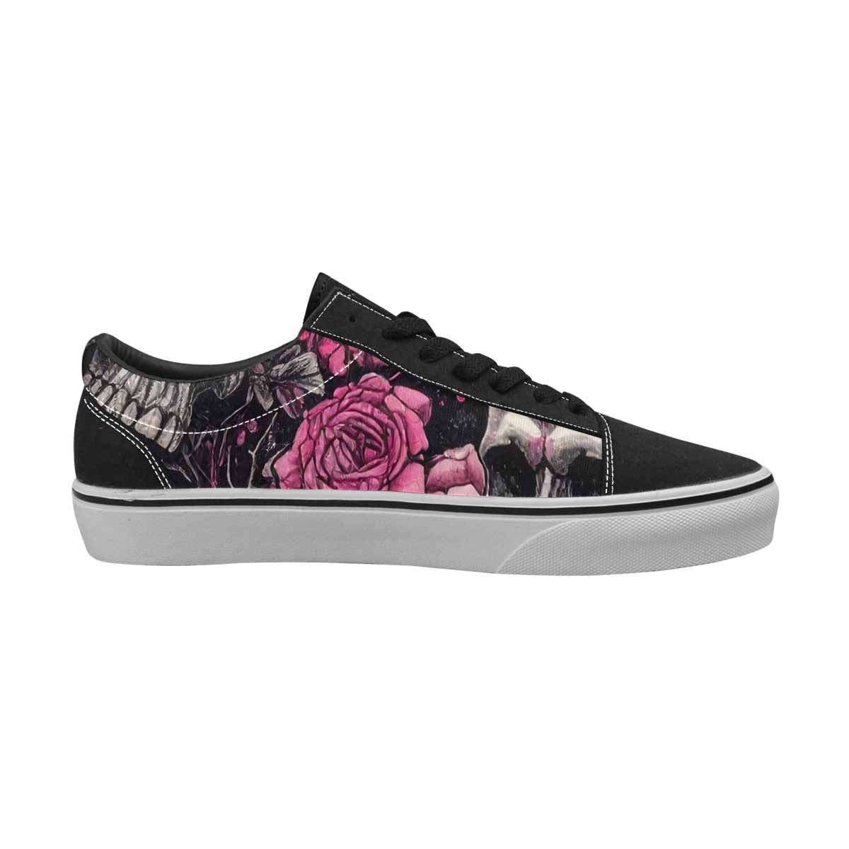 WOMEN'S Skull Roses Lace-Up Canvas Aesthetic Shoes