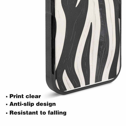 iPhone 15 Plus Case — Modern Zebra Stripe, Unique Phone Case Design
