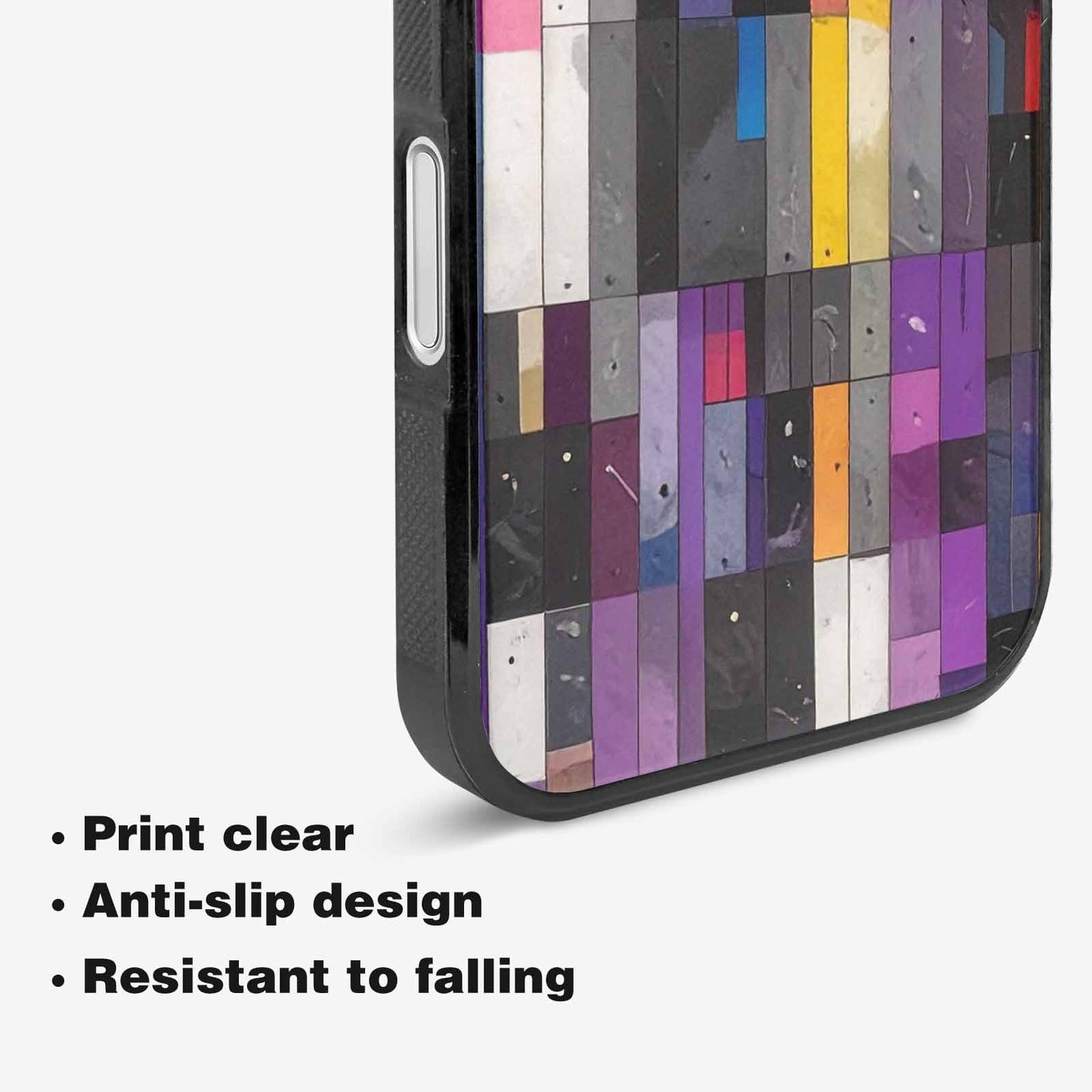 iPhone 16 Plus Case — Asexual Flag Color Theme Small Rainbow, Original Design Phone Case