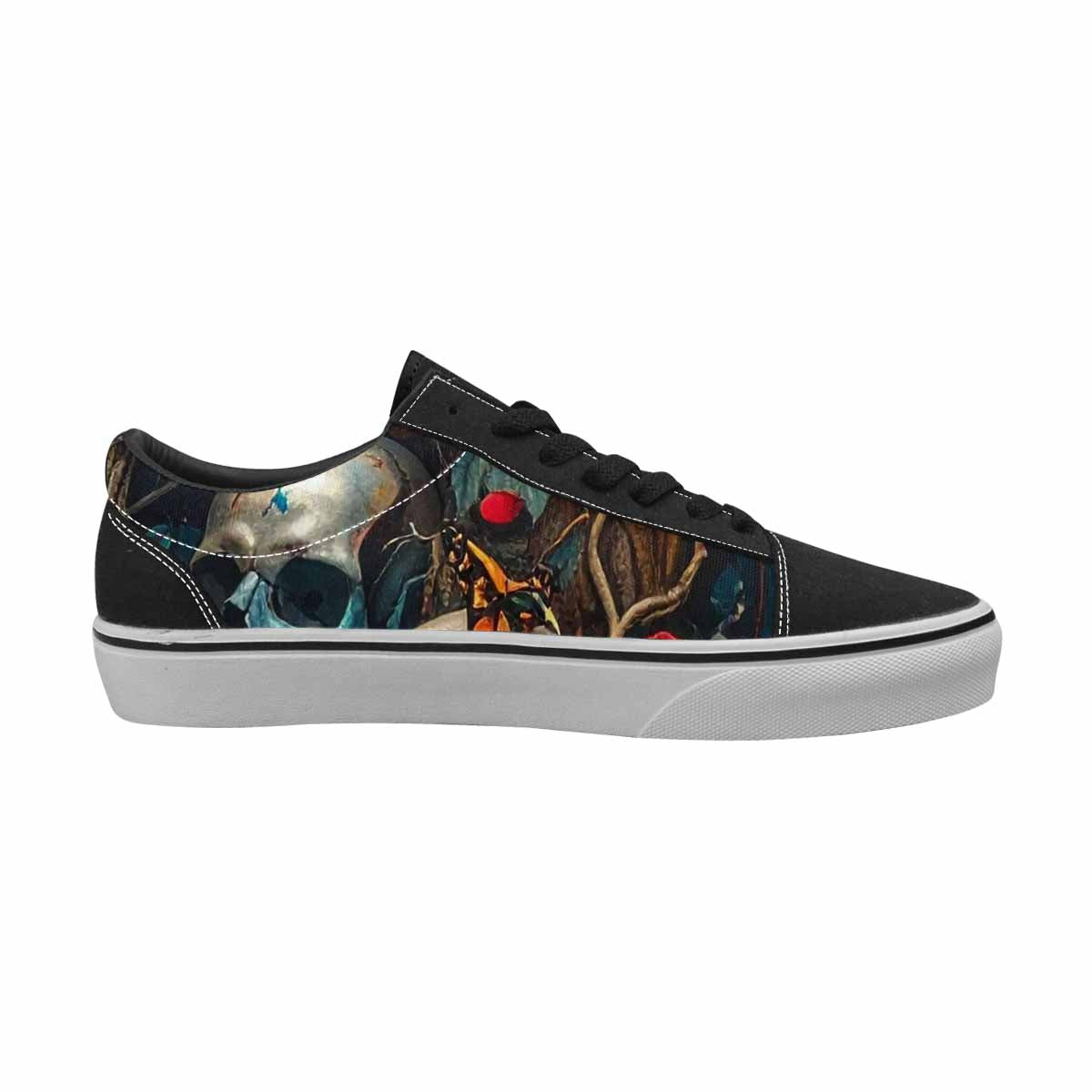 WOMEN'S More Overlapping Ontop Each Lace-Up Canvas Melting Art Sneakers