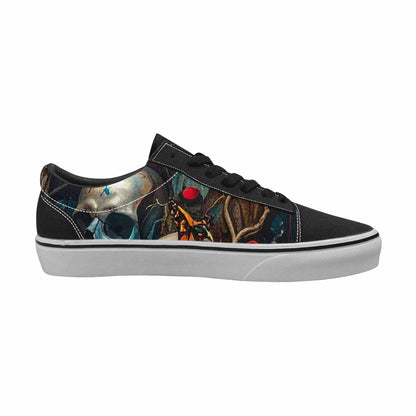 WOMEN'S More Overlapping Ontop Each Lace-Up Canvas Melting Art Sneakers