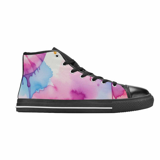 MEN'S Dripping Tie Dye Spiral High Top Canvas Wallpaper Art Sneakers