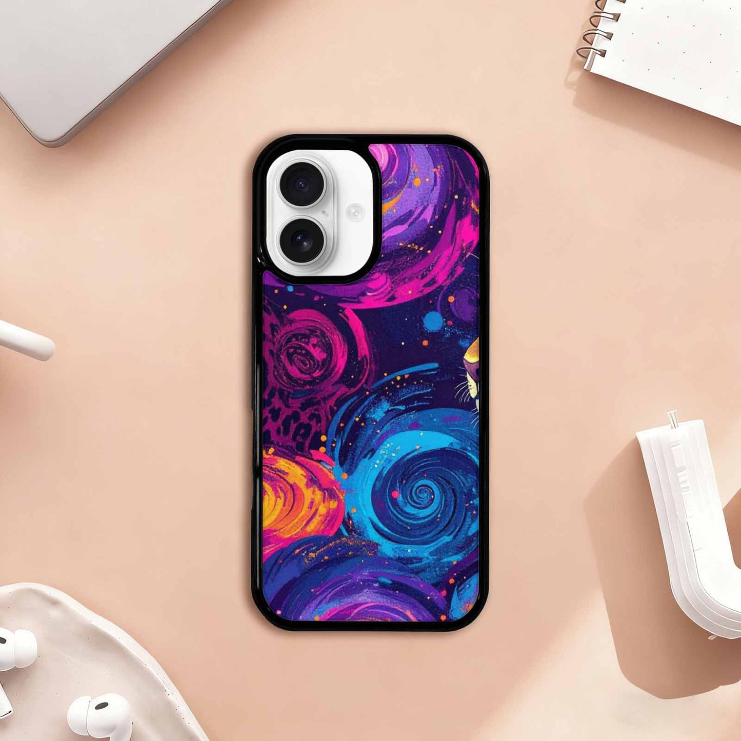 iPhone 17 Case — Leopard Print Galaxy Seamless Animal Print, Customized Protective Case