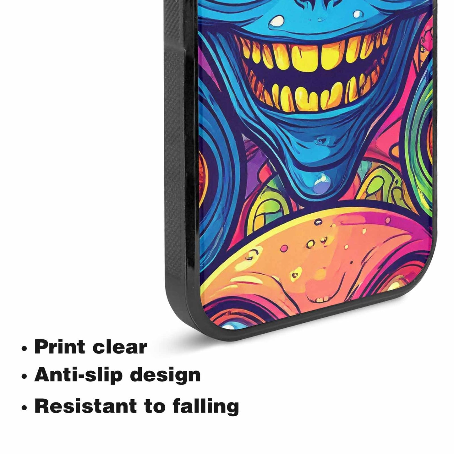 iPhone 15 Plus Case — Alien Ufo Cartoon Art Pattern Groovy, Custom Phone Case