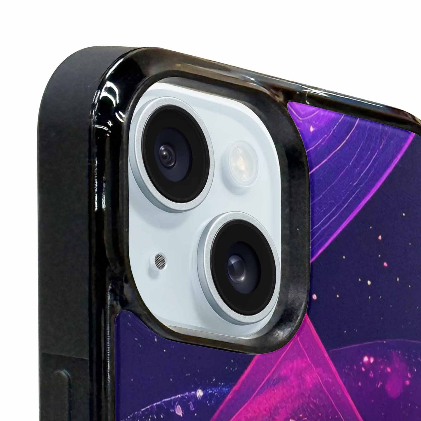 iPhone 15 Plus Case — Rose Galaxy Art Seamless Pattern Vibrant, Custom Print Case Cover
