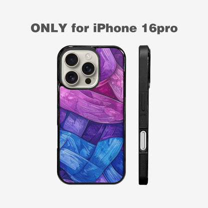 iPhone 16 Pro Case — Bisexual Flag Color Theme Small Rainbow, Personalized Phone Case