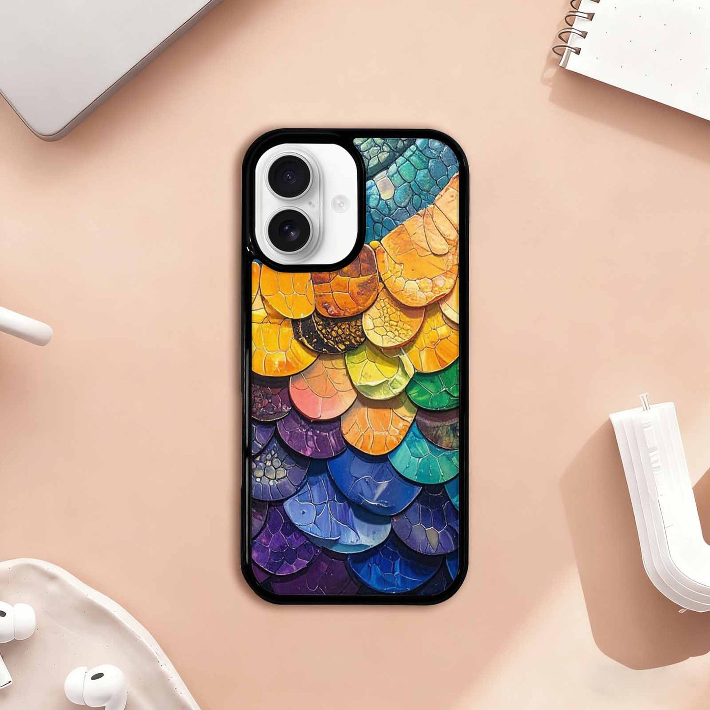 iPhone 17 Case — Reptile Scale Full Color Original Art, Unique Phone Case Design