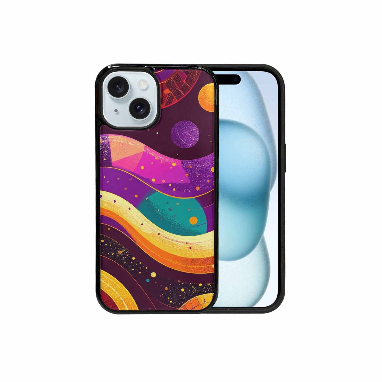iPhone 15 Case — 1970s Disco Art Pattern, Original Design Phone Case