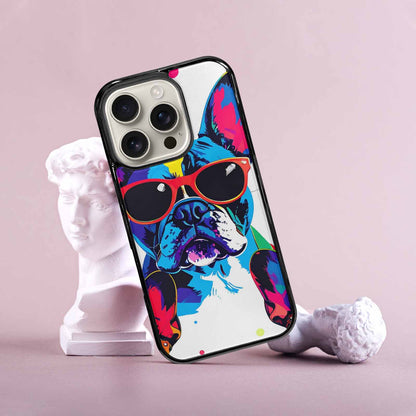 iPhone 16 Pro Case — French Bulldog Pop Art Pattern, Custom Phone Case