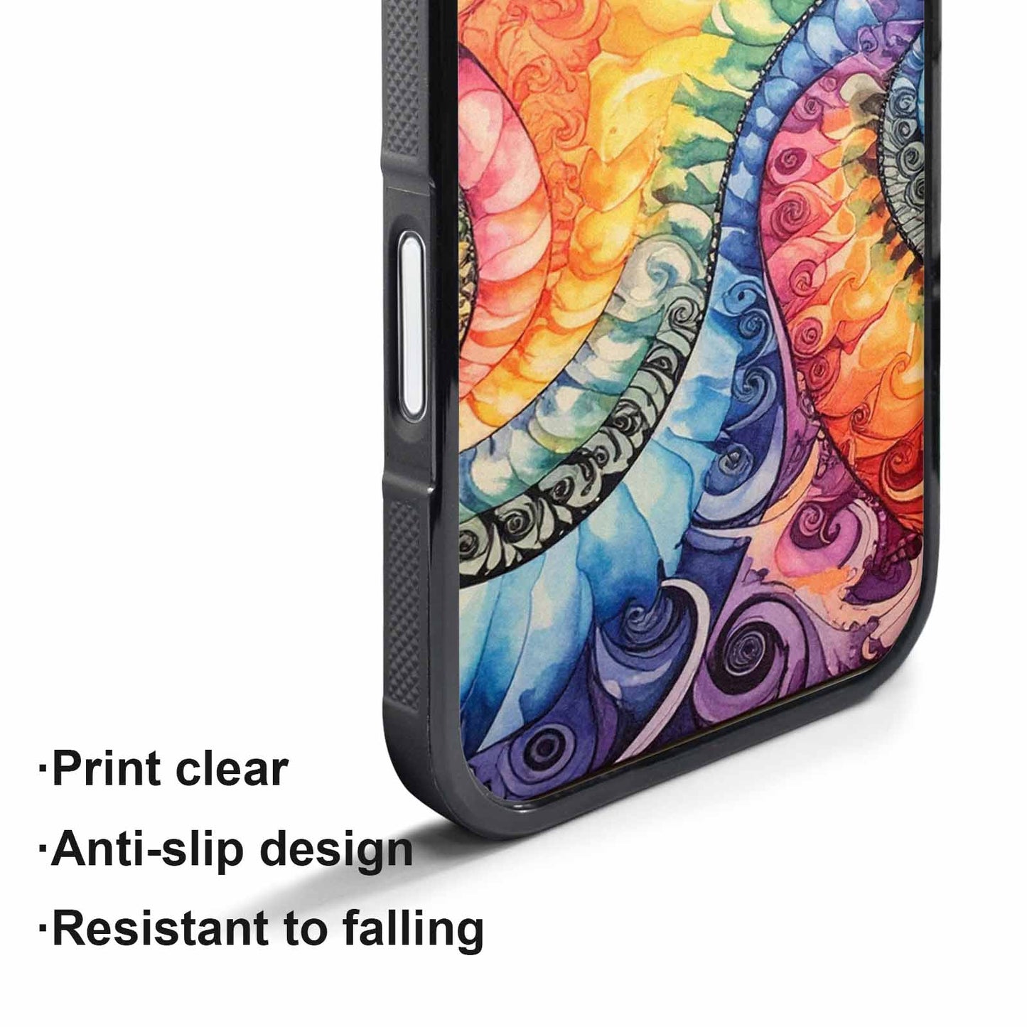 iPhone 17 Air Case — Tie Dye Swirls Black White Tie, Custom Made Phone Cover