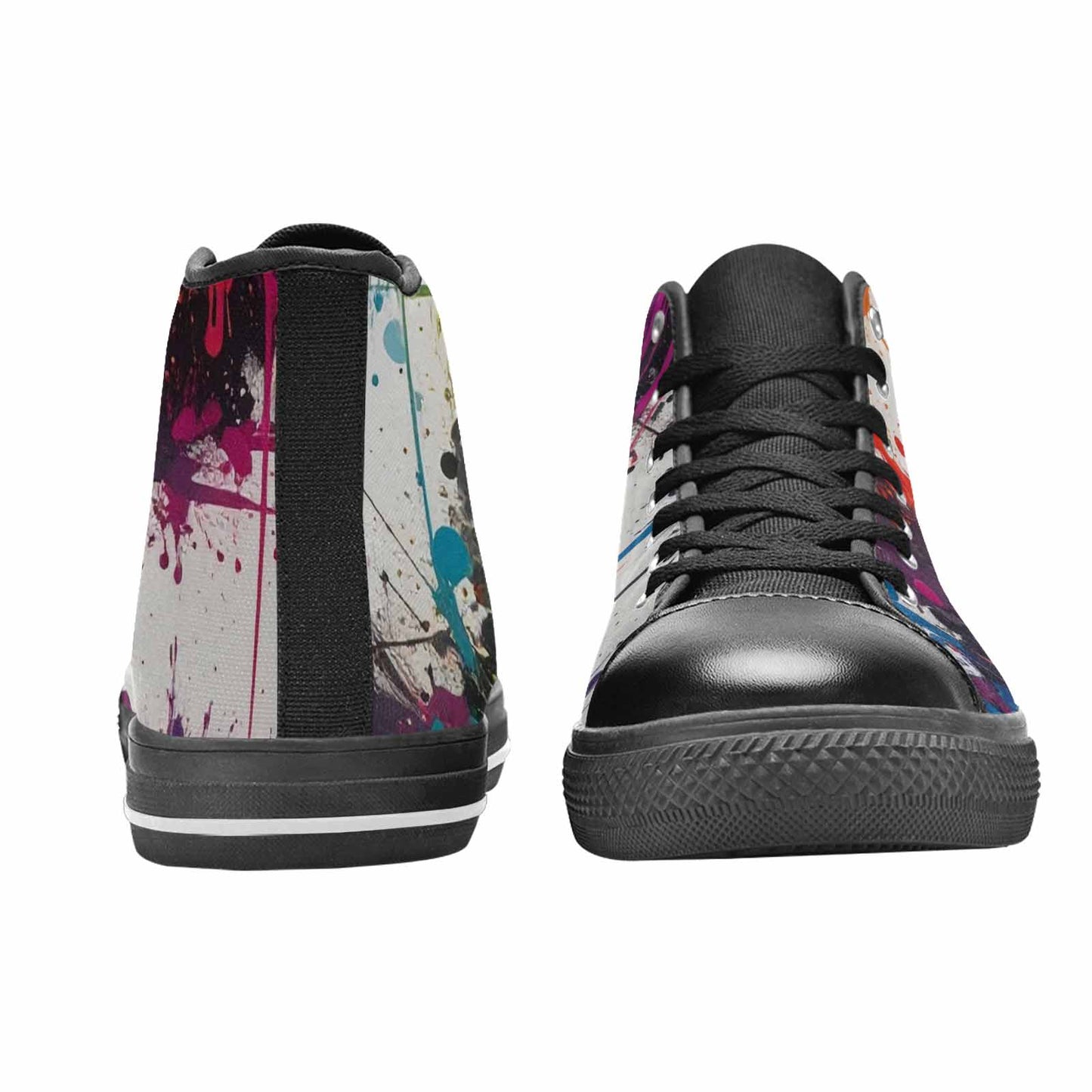 MEN'S Paint Splatter High Top Canvas Neon Fantasy Custom Shoes