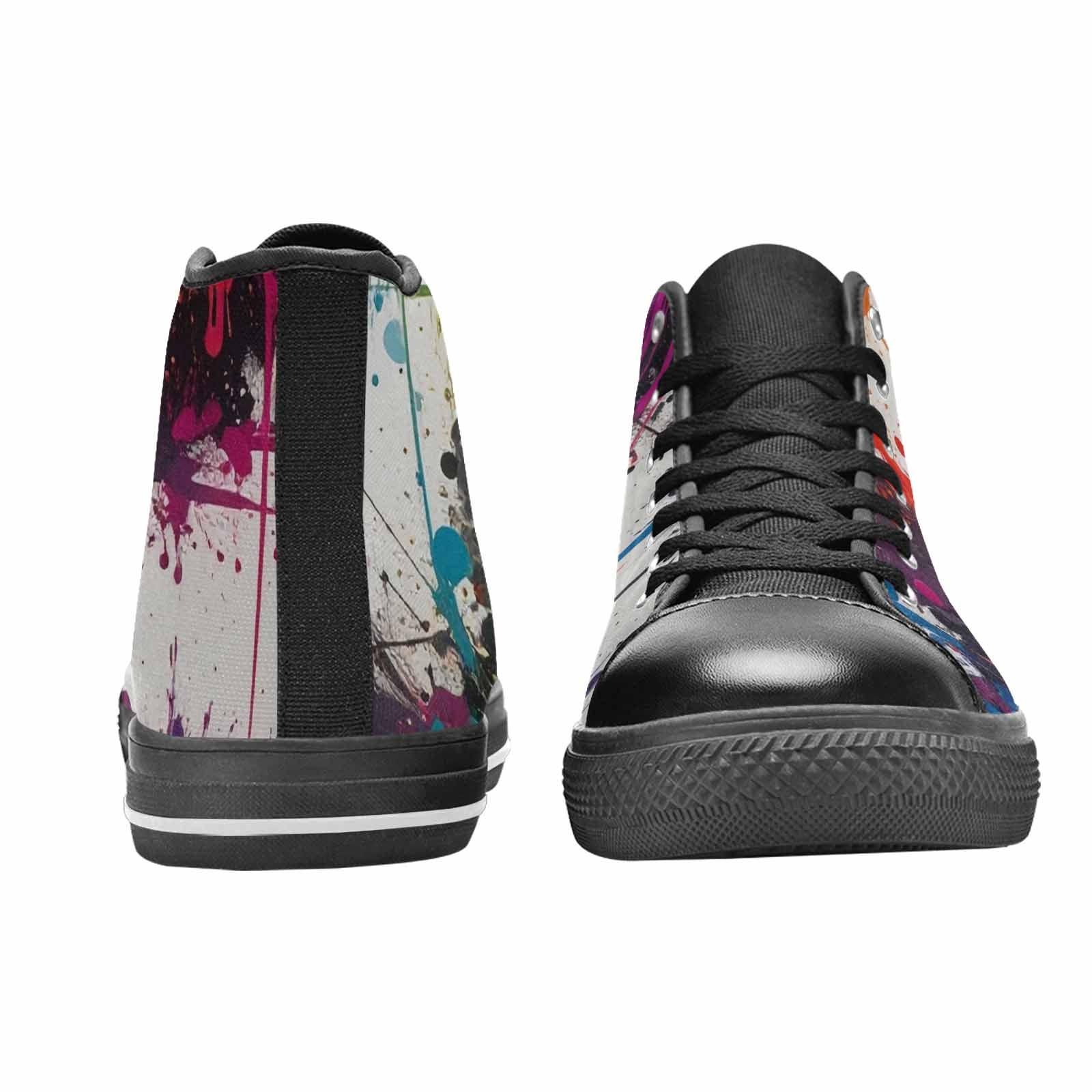 MEN'S Paint Splatter High Top Canvas Neon Fantasy Custom Shoes