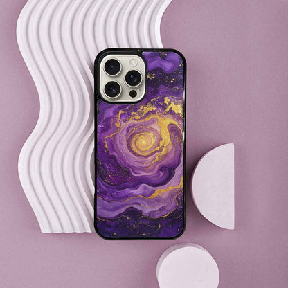 iPhone 16 Pro Max Case — Swirling Brushstroke Starry Night Texture Blended, Custom Art Phone Cover