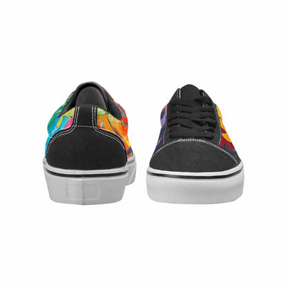 WOMEN'S Autism Puzzle Pieces Lace-Up Canvas Dreamlike Custom Shoes