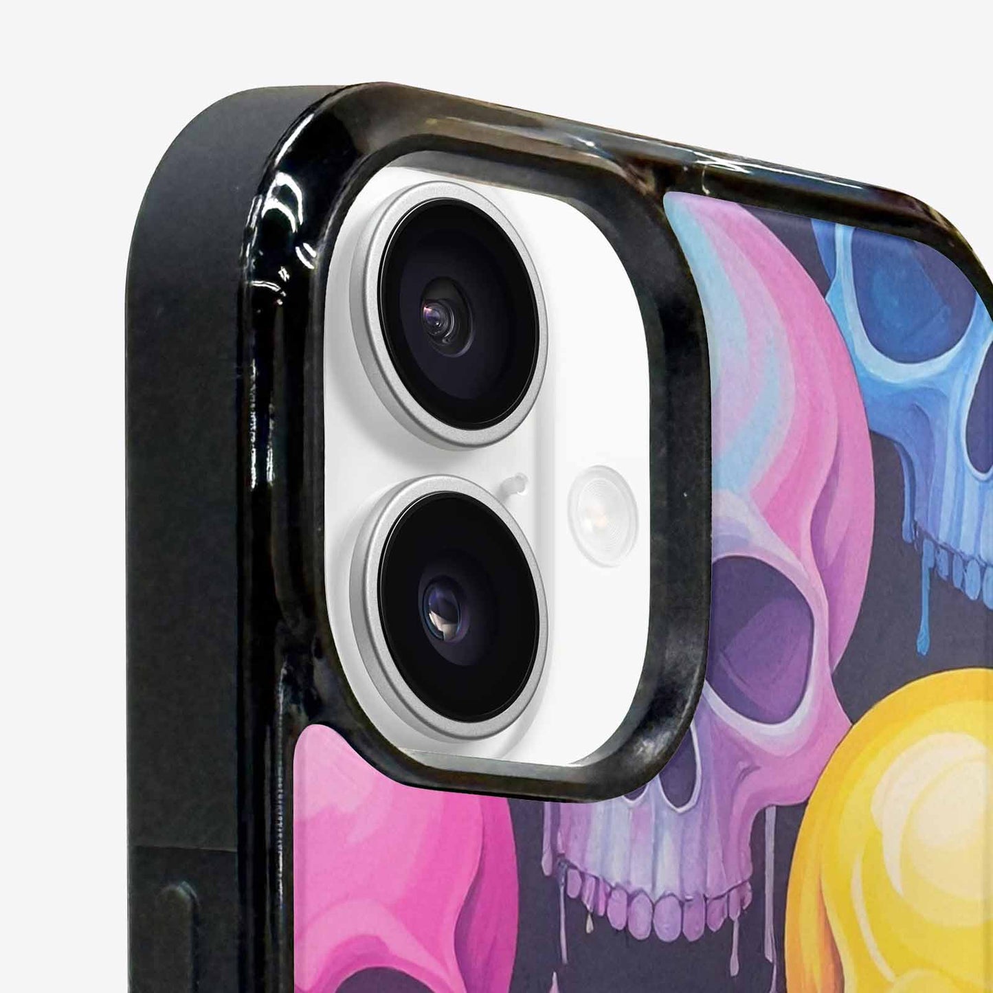 iPhone 16 Case — Dripping Candy Skulls, Customized Protective Case