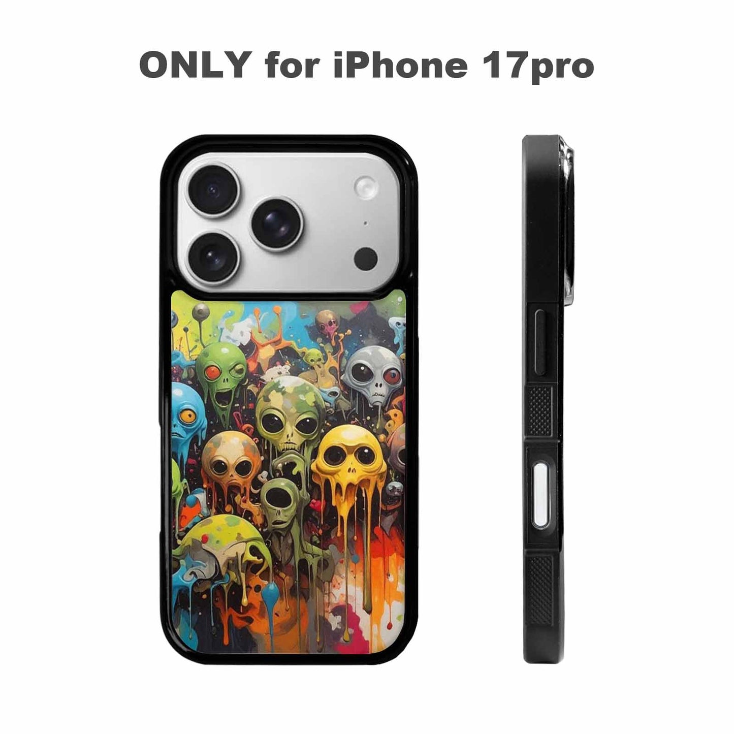 iPhone 17 Pro Case — Aliens Camomelting Aliens Patt Alien Scifi, Unique Phone Case Design