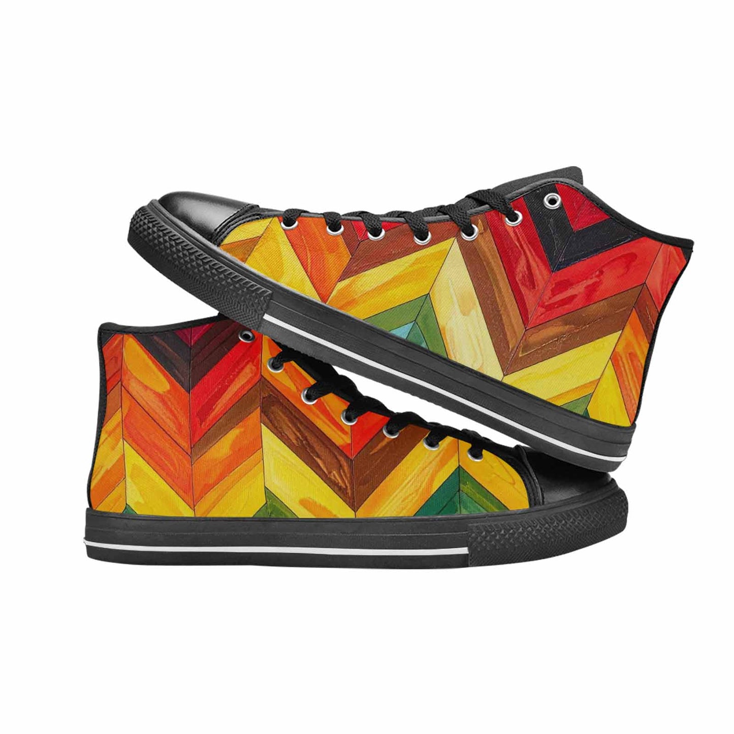 MEN'S Progress Pride Flag High Top Canvas Aesthetic Custom Sneakers