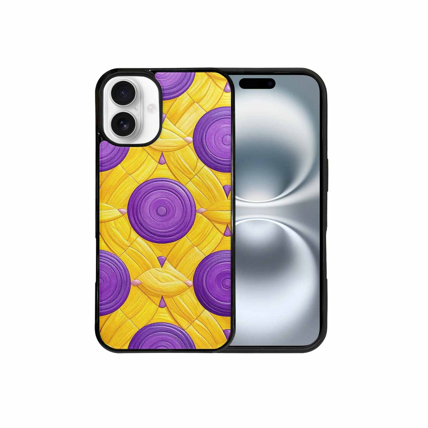 iPhone 16 Plus Case — Intersex Flag Color Theme Small Rainbow, Original Design Phone Case