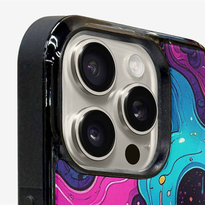 iPhone 15 Pro Max Case — Neon Drip Galaxy Custom, Original Design Phone Case