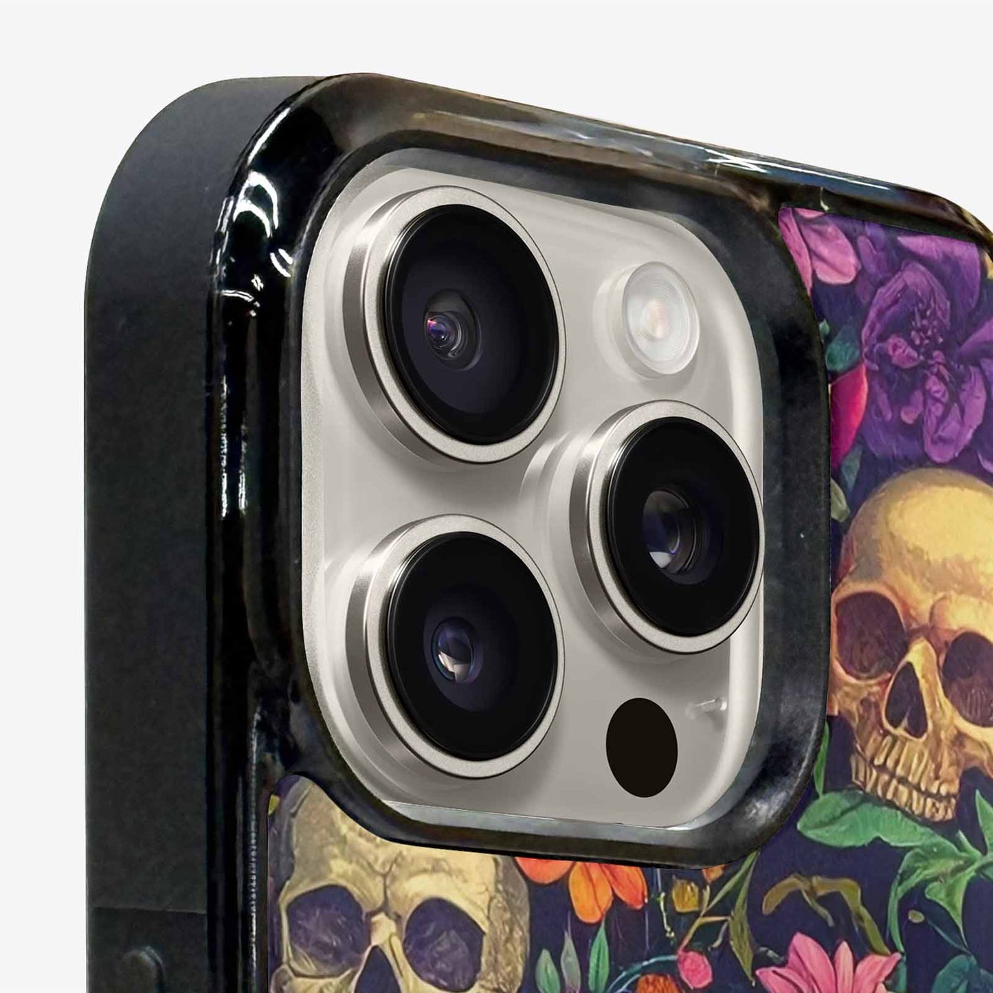 iPhone 16 Pro Case — Skulls Botanicalskulls Pattern, Unique Phone Case Design