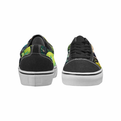 WOMEN'S Aliens Lace-Up Canvas Wallpaper Art Sneakers