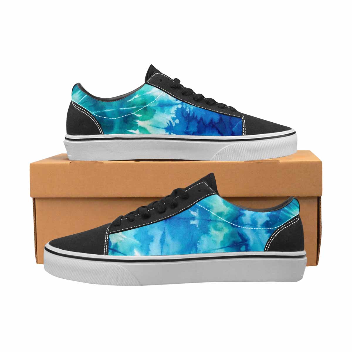 WOMEN'S Tie Dye - Canvas Lace-Up Vivid Custom Shoes