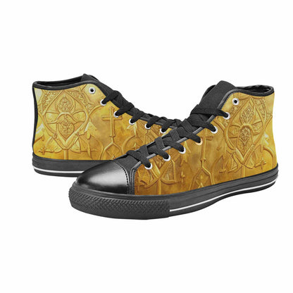 MEN'S Cross Faith Iconography High Top Canvas Cottagecore Shoes