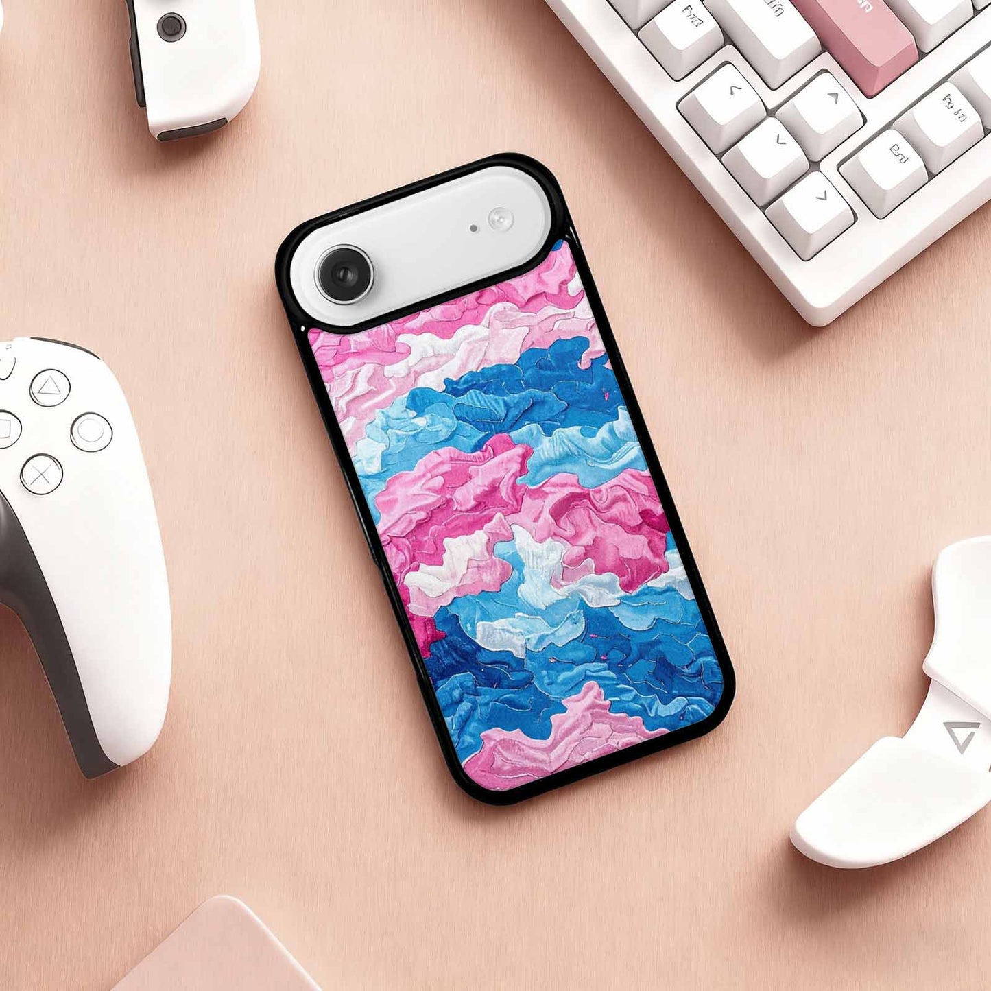 iPhone 17 Air Case — Vivid Camo Transgender Pride Camo, Customized Protective Case