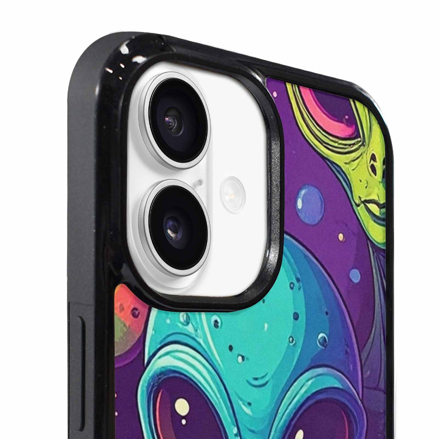 iPhone 17 Case — Alien Ufo Cartoon Art Alien Scifi, Custom Art Phone Cover