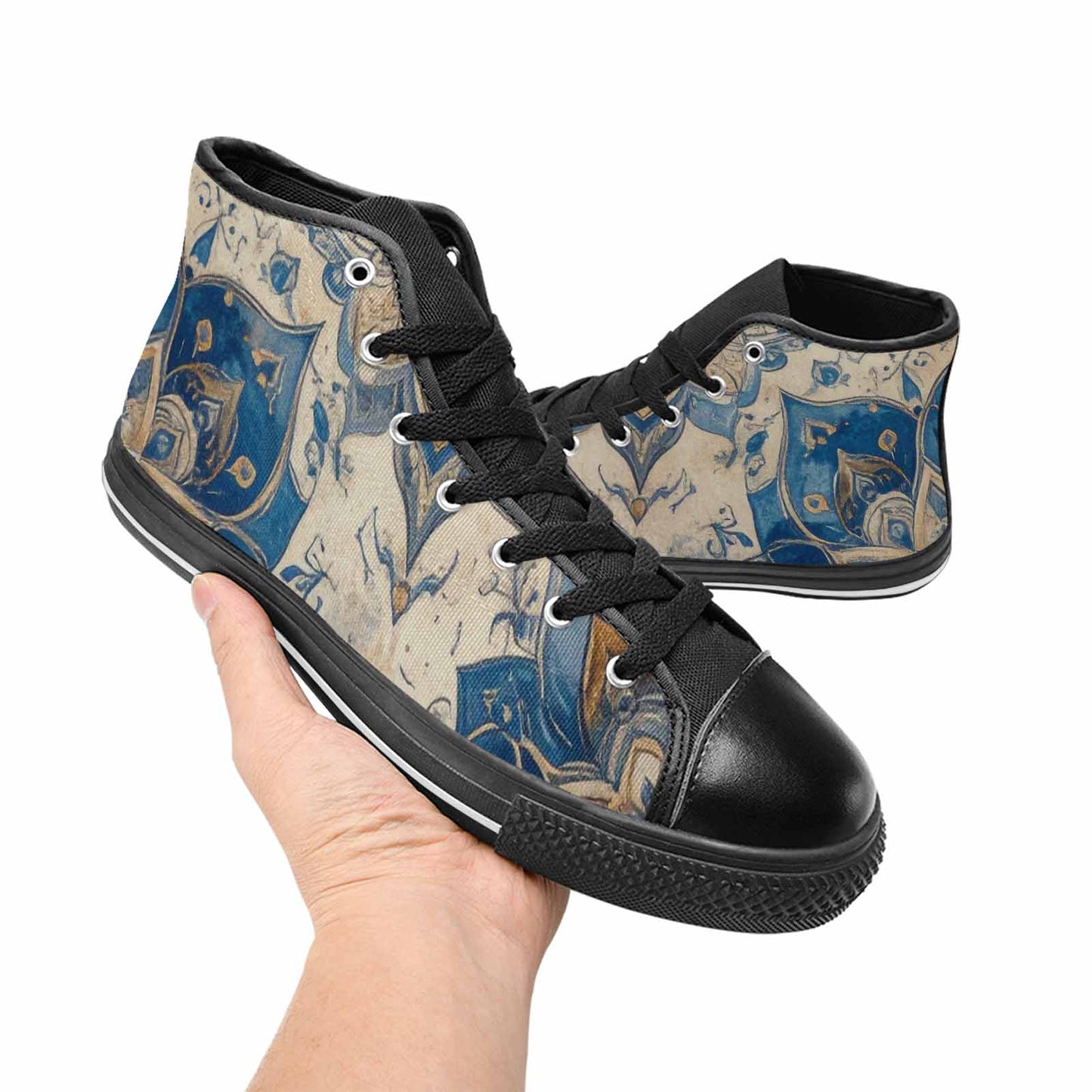 WOMEN'S Mandala High Top Canvas Vivid Custom Sneakers