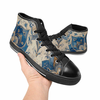 WOMEN'S Mandala High Top Canvas Vivid Custom Sneakers