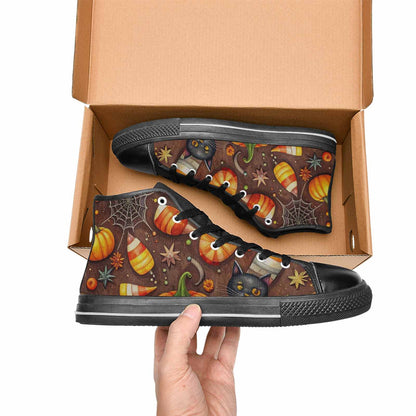 MEN'S Halloween High Top Canvas Dark Academia Custom Shoes