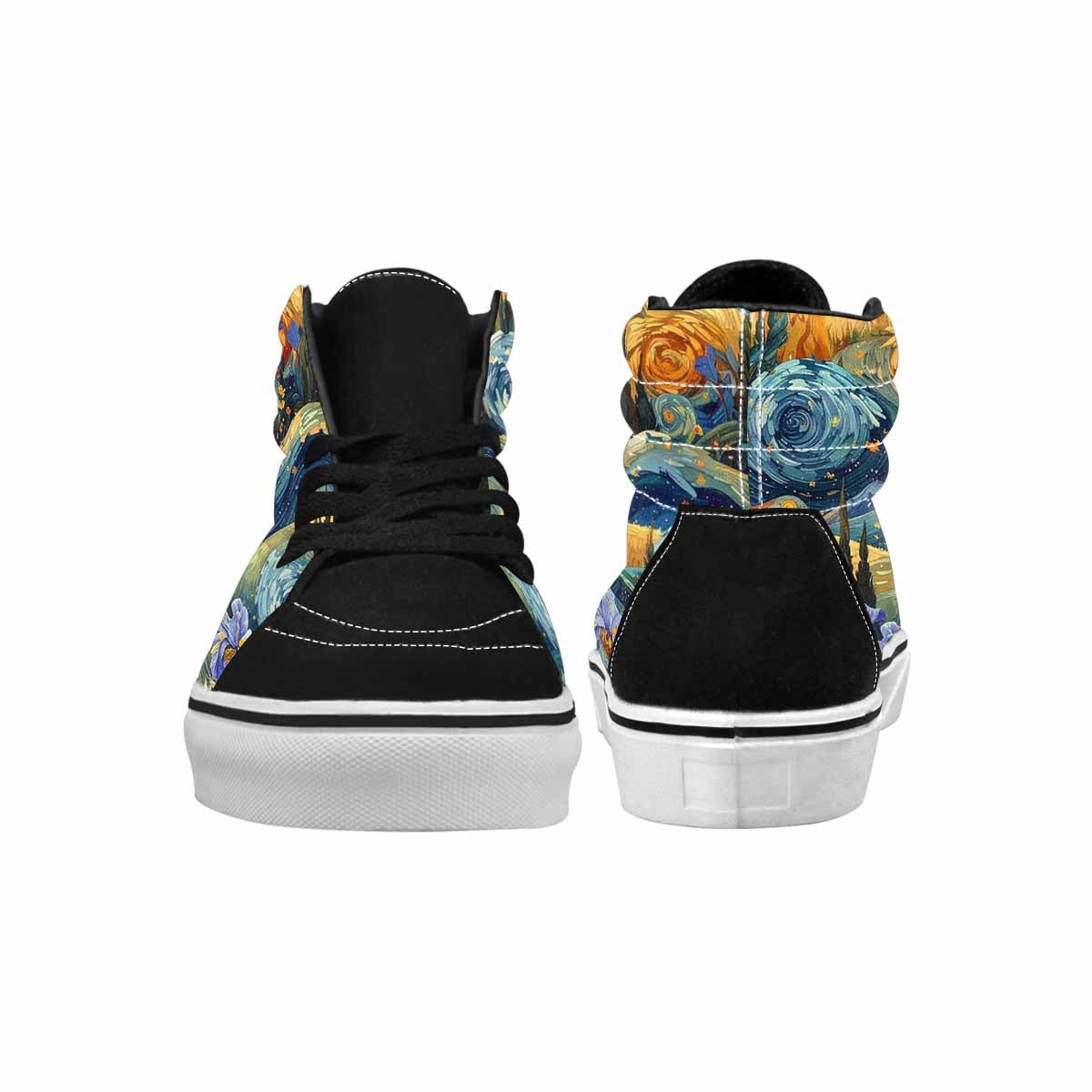 WOMEN'S Blend All Versions High Top Canvas Vibrant Chaos Custom Sneakers