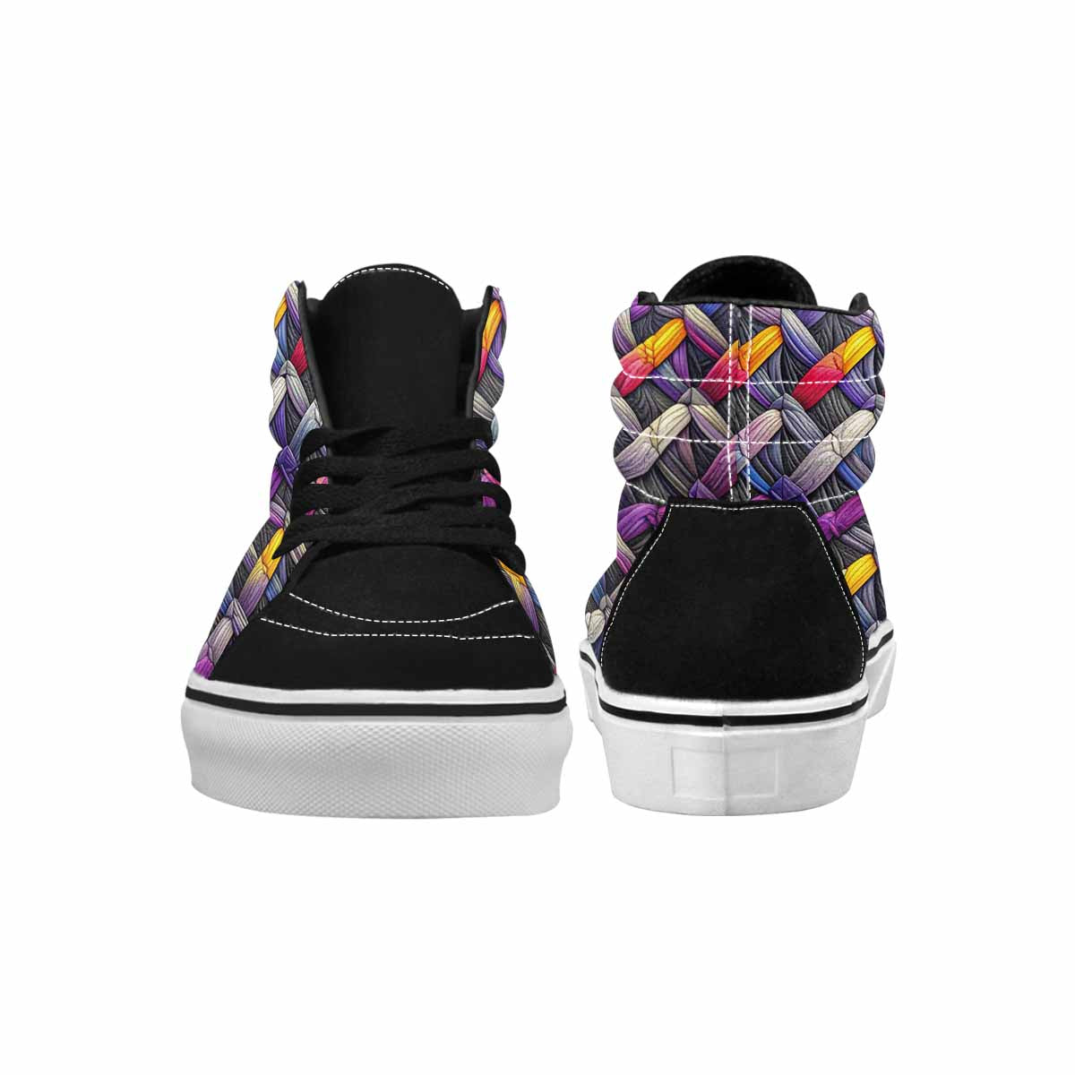 WOMEN'S Asexual Flag Color High Top Canvas Dark Academia Sneakers