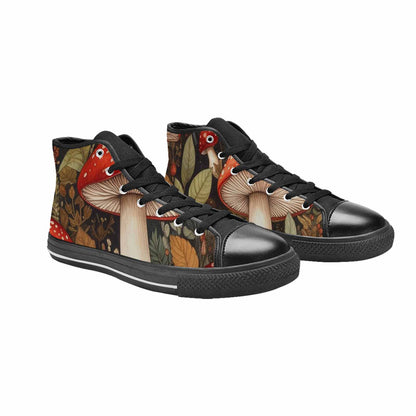 MEN'S Mushroom High Top Canvas Vibrant Chaos Shoes