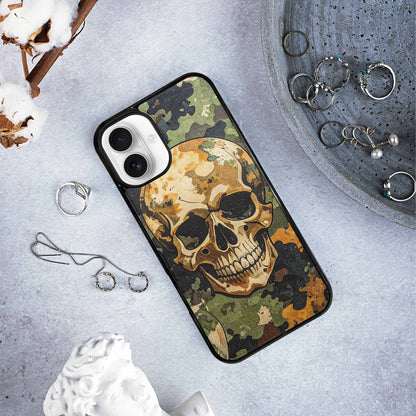 iPhone 16 Plus Case — Military Camo Texture Combined With Distressed, Original Design Phone Case