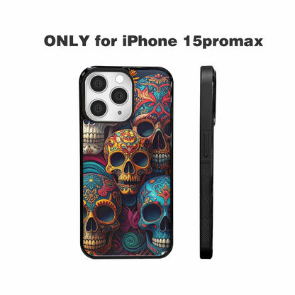 iPhone 15 Pro Max Case — Skull Waves, Custom Print Case Cover