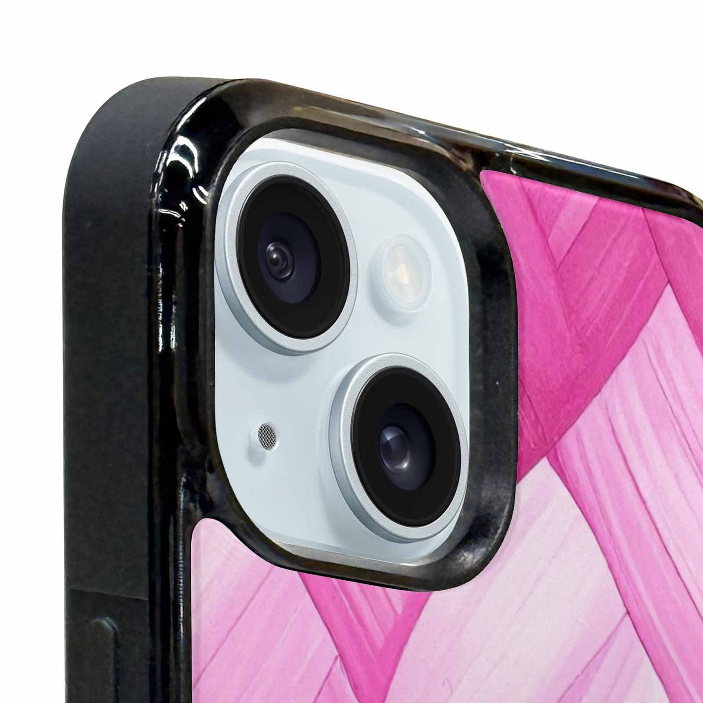 iPhone 15 Plus Case — Bisexual Flag Color Theme Small Rainbow, Custom Print Case Cover