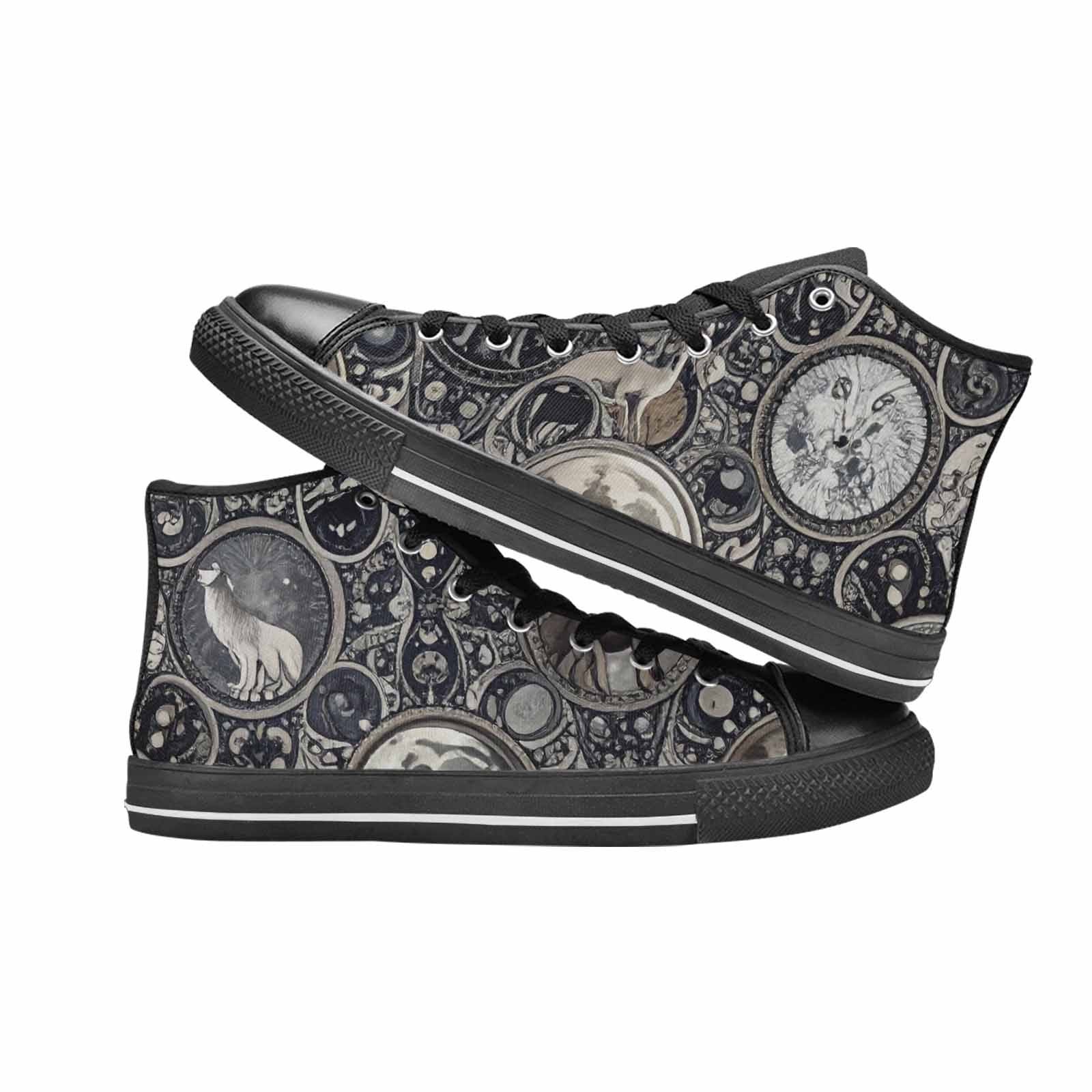MEN'S Wolves Everywhere Collage High Top Canvas Y2K Custom Sneakers
