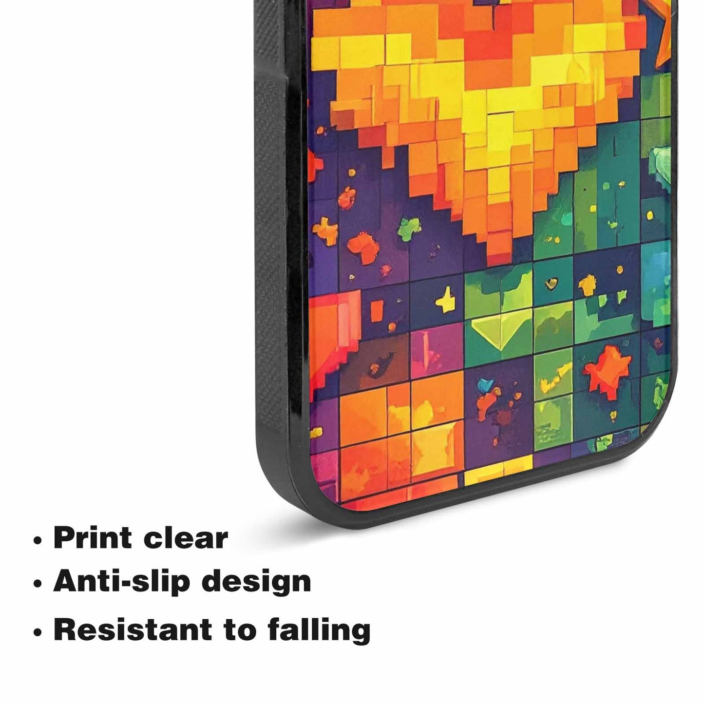 iPhone 15 Plus Case — Pixel Art 8 Bit Burst Pattern, Custom Print Case Cover