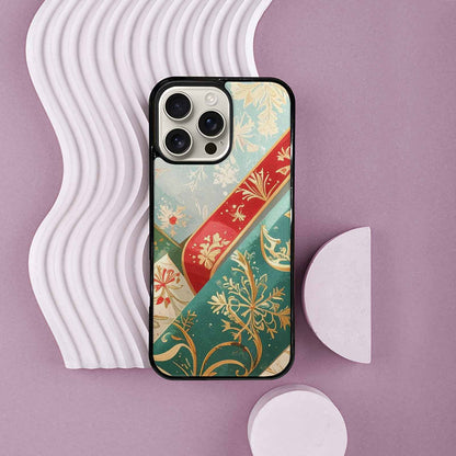 iPhone 16 Pro Max Case — Christmas Wrapping Paper Pattern Art Wallpaper, Original Design Phone Case