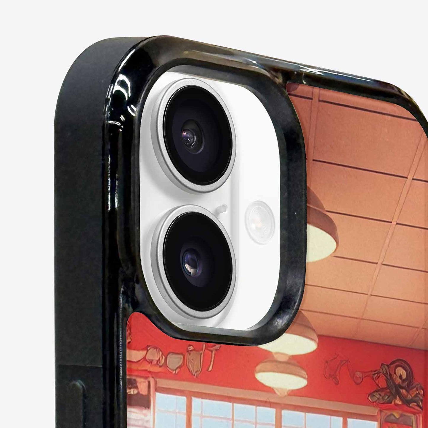 iPhone 16 Case — 1950s Diner Cartoon Art Pattern, Custom Phone Case