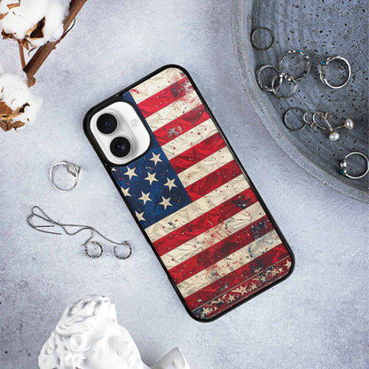 iPhone 16 Plus Case — American Flag Stars And Stripes Motif, Custom Print Case Cover