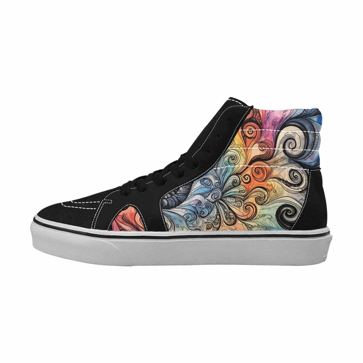 MEN'S Tie High Top Canvas Y2K Custom Shoes