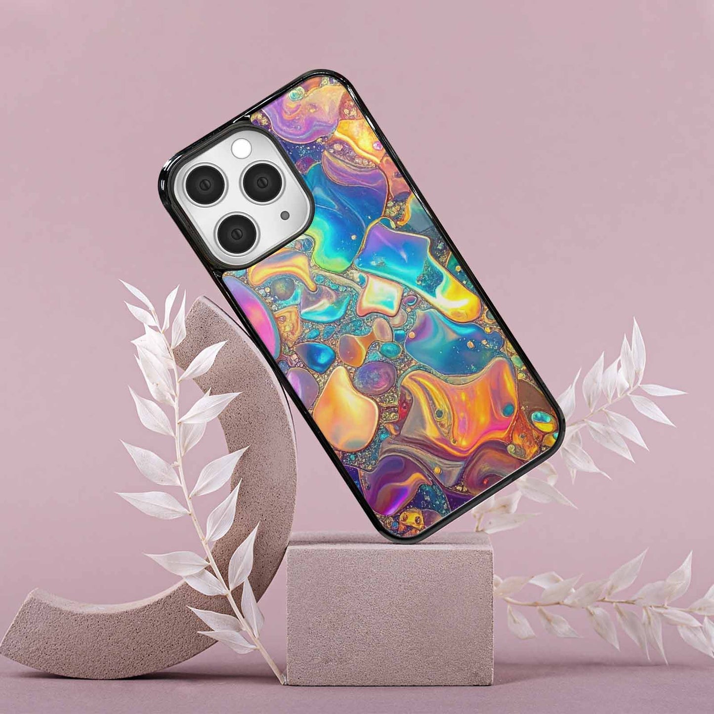 iPhone 15 Pro Max Case — Holographic Iridescent Shimmer Pattern Hundreds Of, Unique Phone Case Design