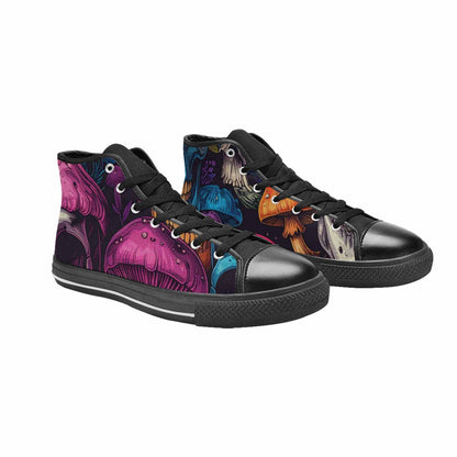 WOMEN'S Mushroom Skull High Top Canvas Y2K Custom Sneakers