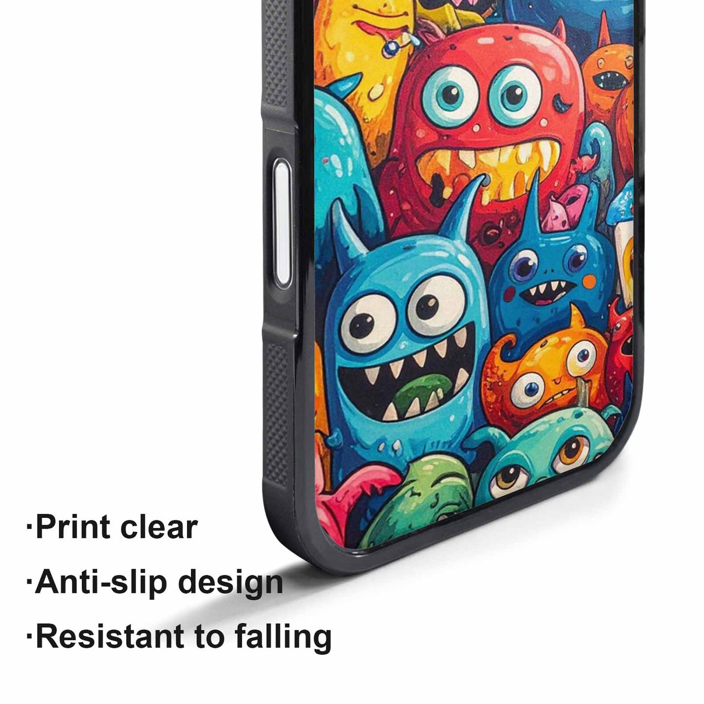 iPhone 17 Pro Case — Small Cartoon Monster Character Pattern Cartoon, Unique Phone Case Design