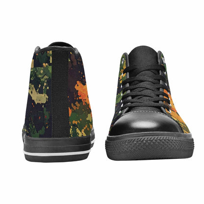 MEN'S Military Camouflage Blotch High Top Canvas Dark Academia Sneakers